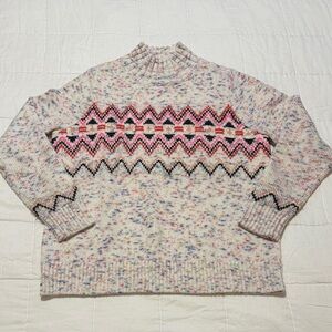 LOFT Multicolor Fair Isle Sweater